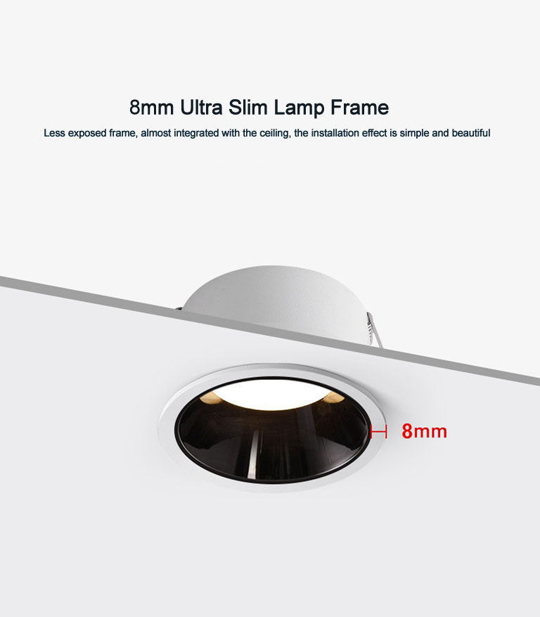 Anti Glare Narrow Frame LED Downlights Recessed Ceiling Light